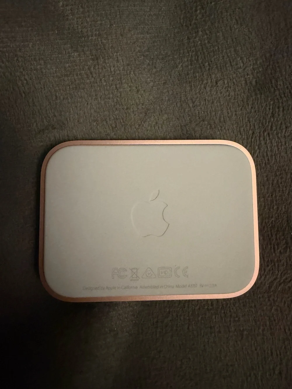 iPhone or AirPod Apple Dock Stand Rose Gold Lightning Charger Cable Included